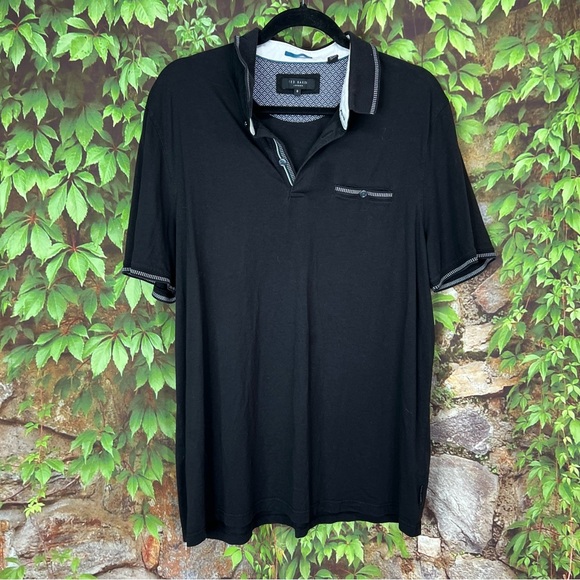 Ted Baker Other - TED BAKER Men's Black Short Sleeve Polo, XXL